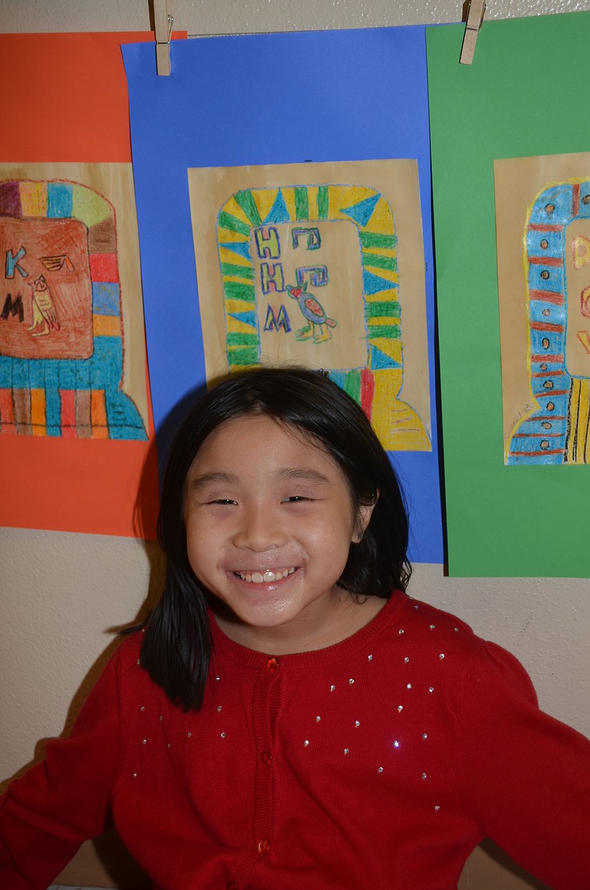 Haylen Hang wrote her name in hieroglyphics.