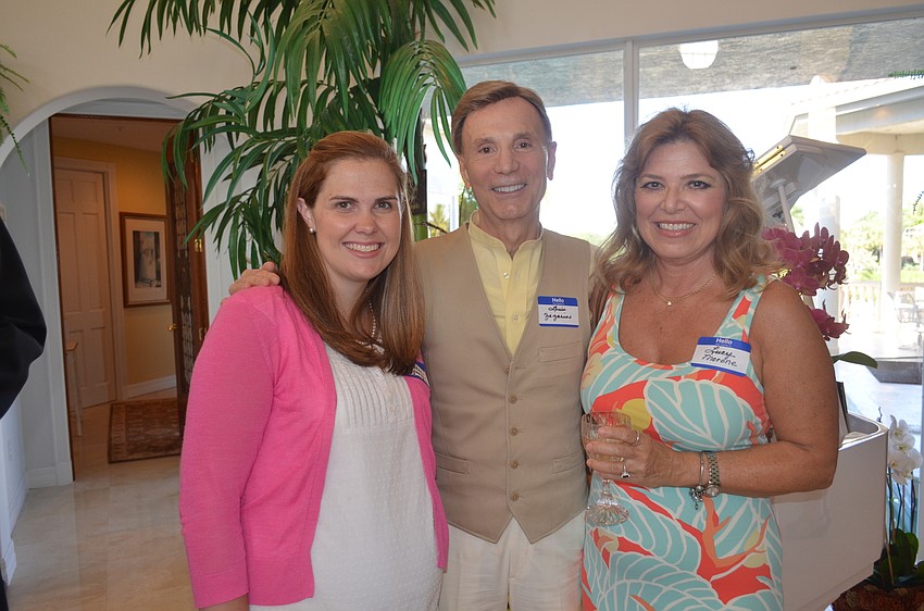 St. Martha principal Siobhan Young, donator Louis Zazarino and Lucy Morone