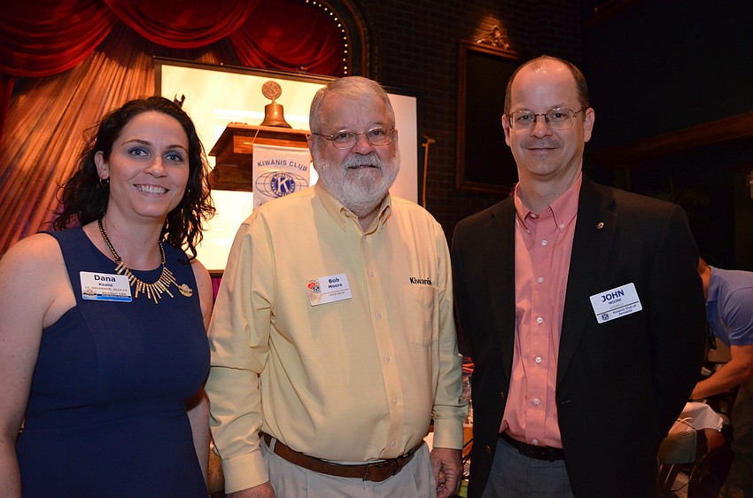 Divison 18 North Lt. Governer Dana Keane, former Kiwanis International President Bob Moore with his son and Sarasota Kiwanis Club President John Moore