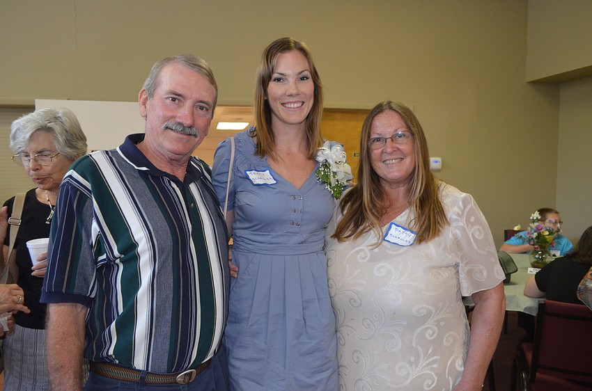Jerry, scholarship recipient Tracy and Patty Schaller