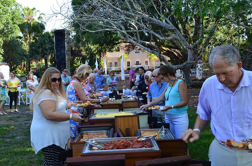 Brunch was served beneath the banyan trees on the great lawn.