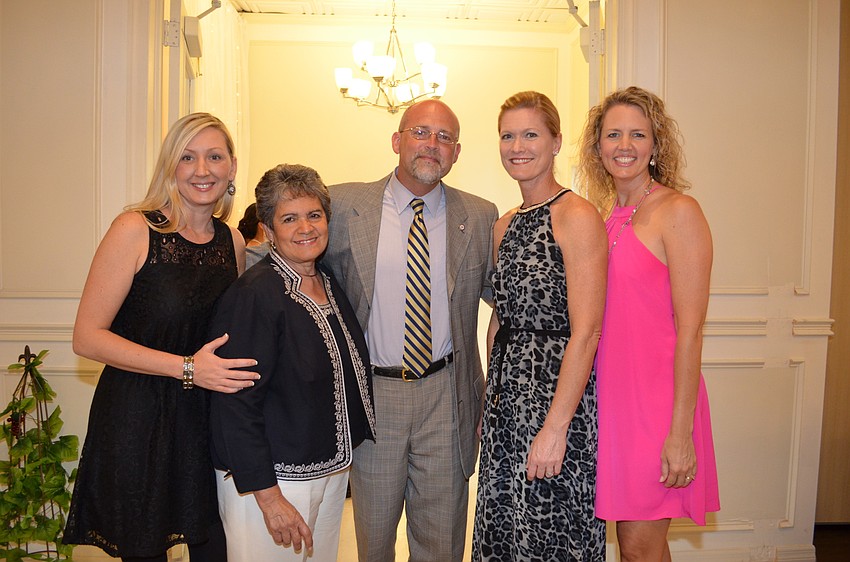 Pine View School Assistant Principal Janel Dorn, Sue Fair, Principal Stephen Covert, Assistant Principal Jen Nzeza and Lisa Wheatley