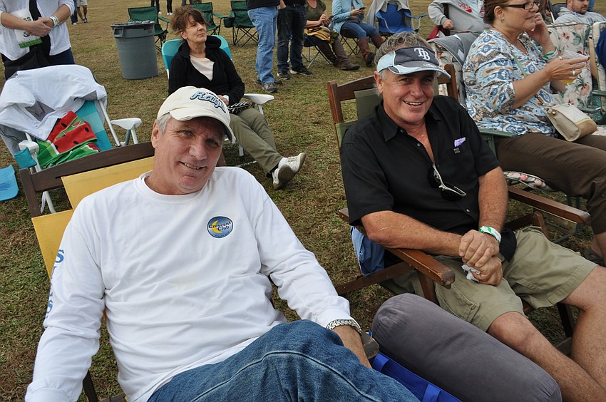 Joe Dunn and Andy Archer enjoy the music.