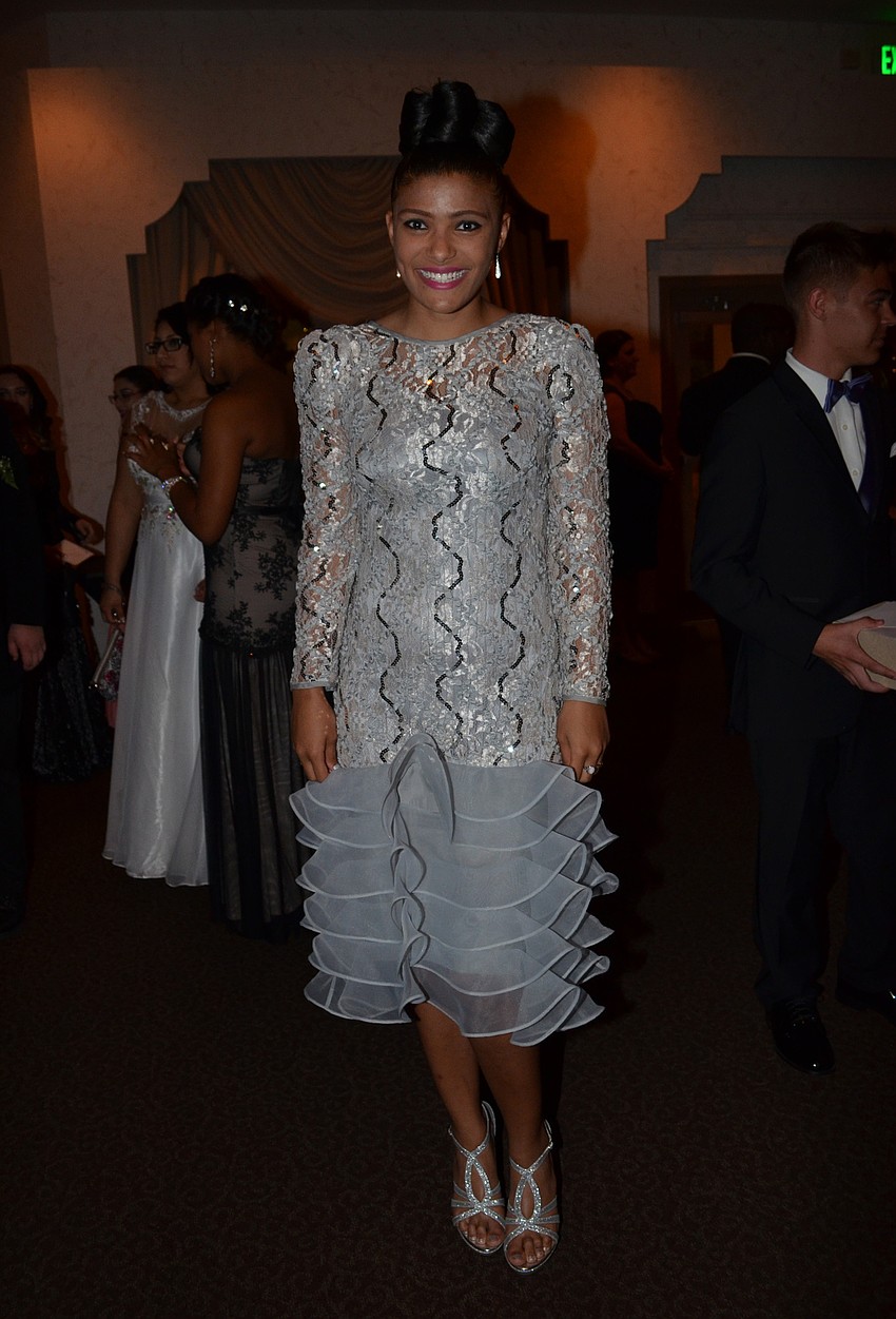 Nani Turner is proud of her dress find.