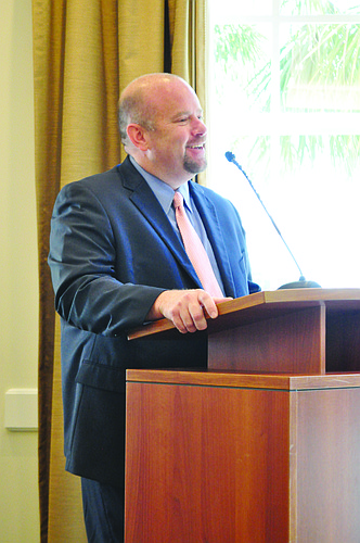 FDOT Secretary Jim Boxold presents staffing changes and other updates to the FTC board. Photos by Pam Eubanks