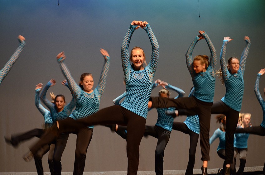 Braden River Middle School dancers perform a routine to Love Runs Out.