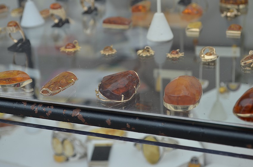 Jewelry on display by Antoni Kuzlowski.