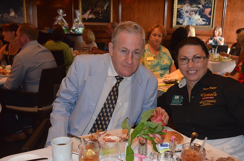 Alan Hazley, of Alans Agency, and Debbie Shaffer, of Wentzel’s Heating and Air