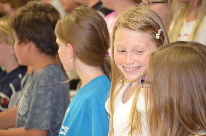 Lana Albritton is excited to perform for the younger students at her school.