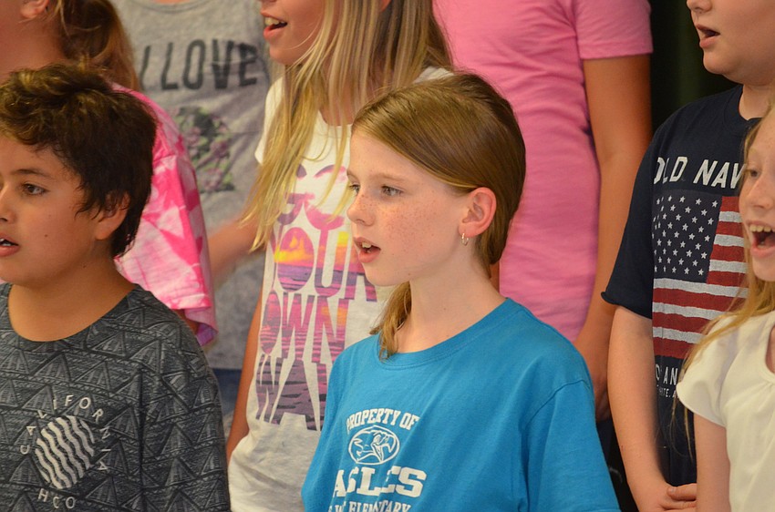 Fourth-grader Larryn Betts is a member of the school's first choir program in more than four years.