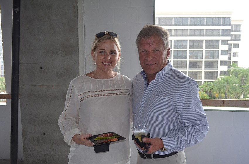 Jenn Stutler, of Seaward Development, and Andrew Charabin