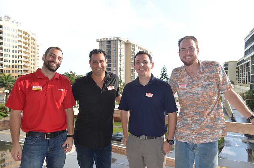 Cory Kranek, Matt Campayno, Matthew Leake and Taylor Greer, of Gilbane Building Company