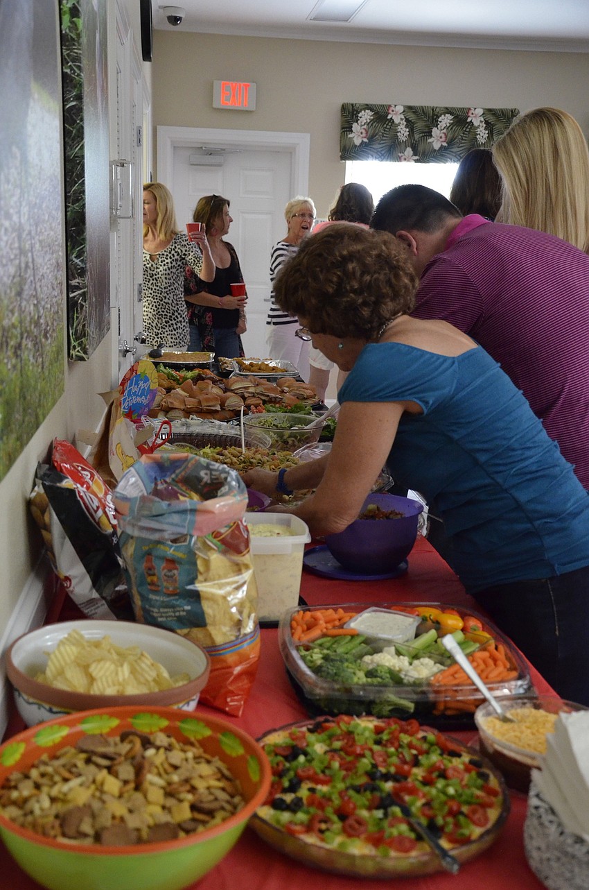 Everyone brought a dish to share.