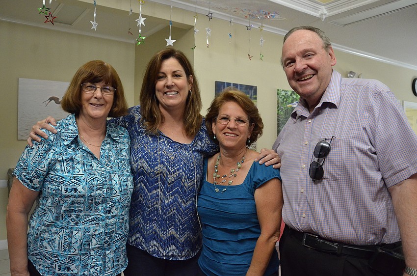 Tina Backhus, Linda Haluska, Mary Searing and Vic Herbert, vice principal