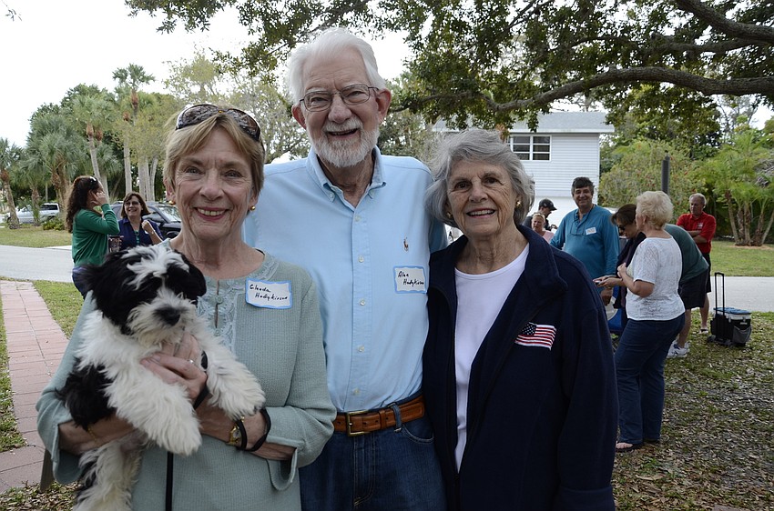 Riley the 3-month Havanese puppy, Glenda and Alan Hodgkinson and Debbie Harvey