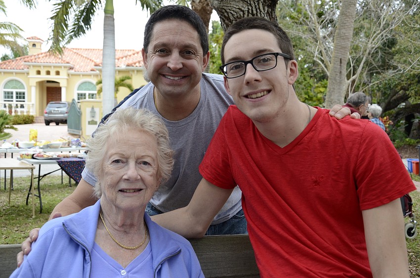 Martha Creath and her son-in-law, Nelson Morais, and his son Matthew.