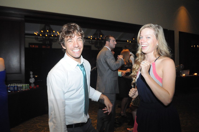 Zach and Stephanie Knispel chaperoned at prom, but still got to dance together.
