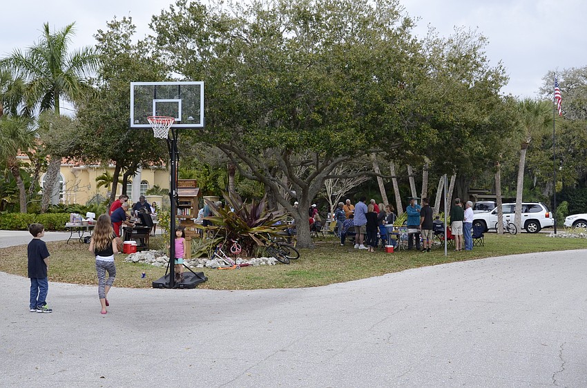 Neighbors gathered in the Elsie Blair park.