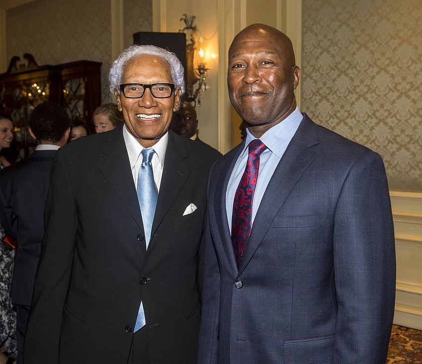 Russ Rogers and Lovie Smith