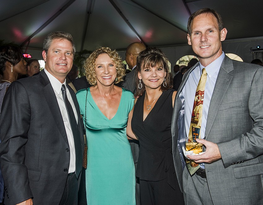 Paul and Jenni Hudson with Sharon and Steve Matthews