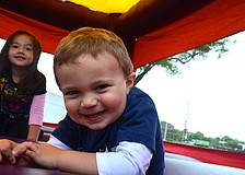 Lyndon Hoying stops jumping to pose and say cheese.