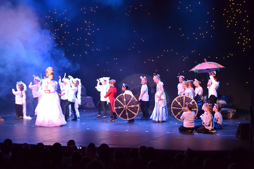 With help of her animal friends and fairy godmother Cinderella is ready for the ball.