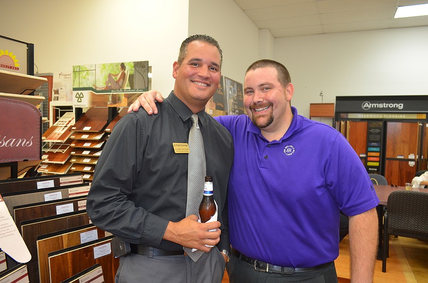 Andre Pounds and David Dean, of host G. Fried FlooringAmerica