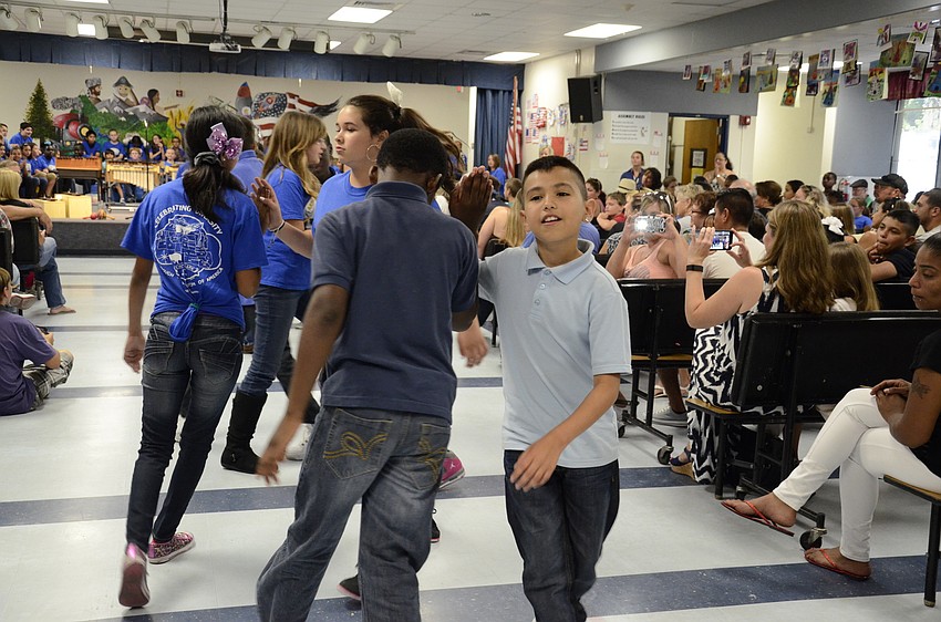 Enrique Briones dances the Virginia reel.