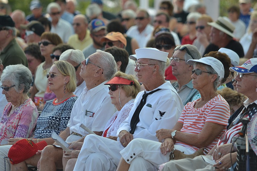 The audience for the Memorial Day Ceremony included veterans and their families.