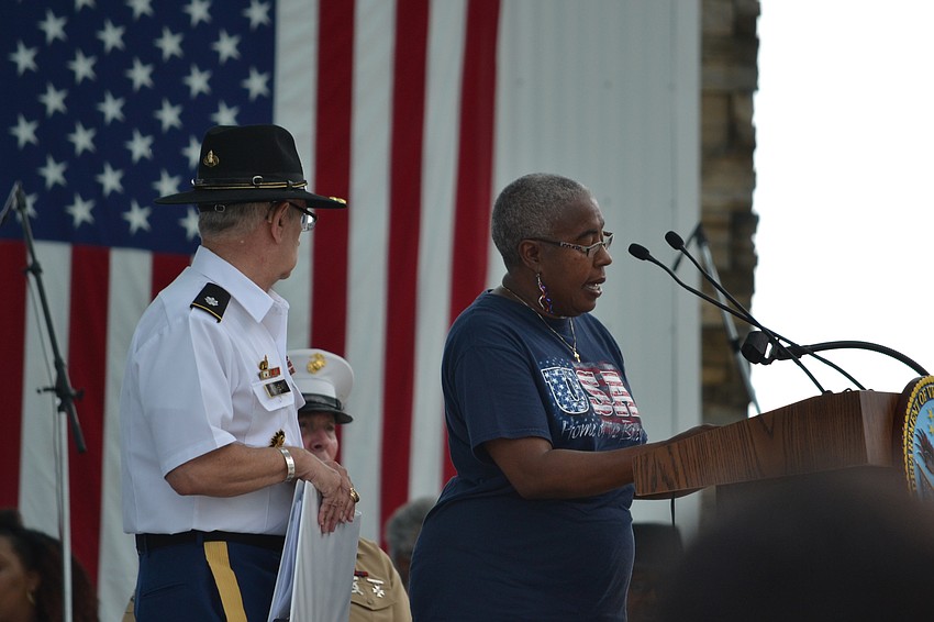 Sarasota County Commissioner Carolyn Mason delivered the proclamation declaring May 25, 2015 Memorial Day in Sarasota County.