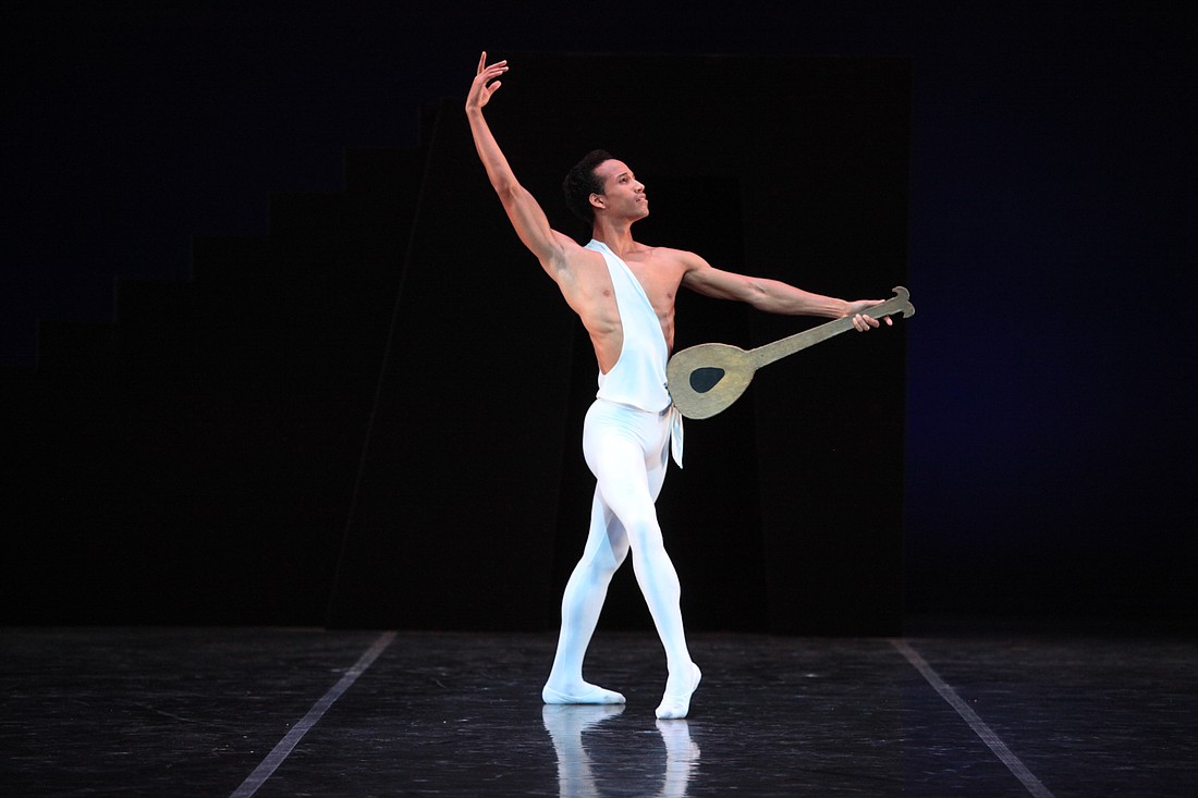 Ricardo Rhodes danced the role of Apollo in George Balanchine's "Apollo." Courtesy Photo