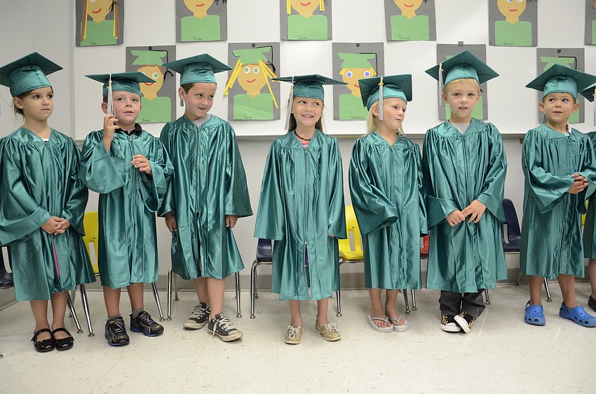 The preschool grads stood for applause.