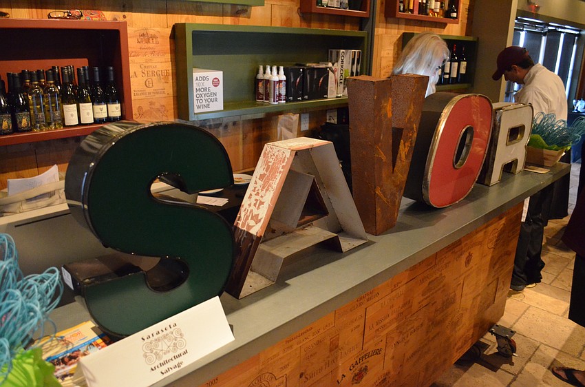 Sarasota Architectural Salvage’s “Savor” sign
