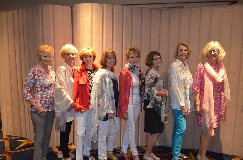 Models Lynn Smith, Marilyn Huseby, Anne Mohl, Sue Ghezzi, Pat Anderson, Susan Cohen, Ginger Mermin and Annette Lloyd