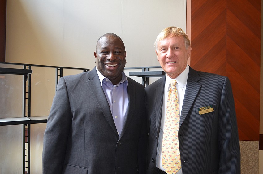 Jeff Maultsby, of Sarasota County Government, and Noel Noel, of USF Sarasota-Manatee
