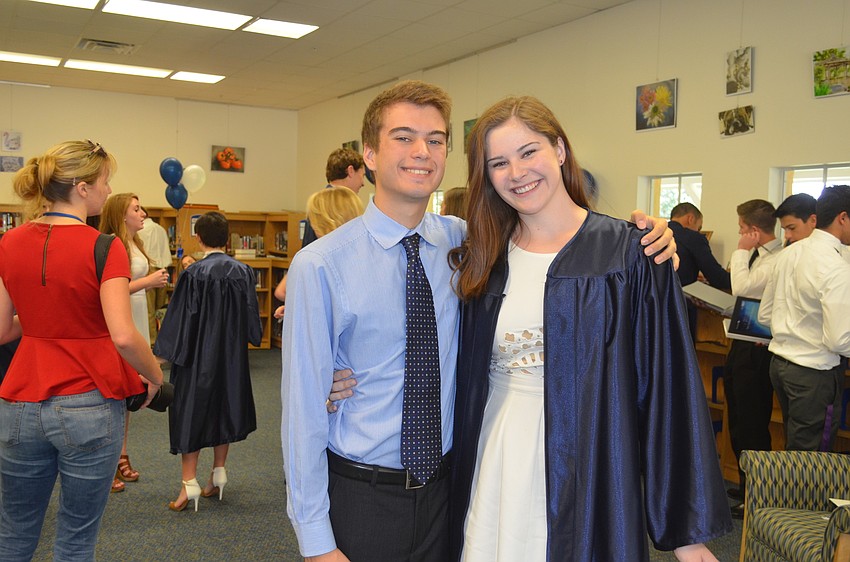 Senior speaker Nick Pearce and Scarlett Raven