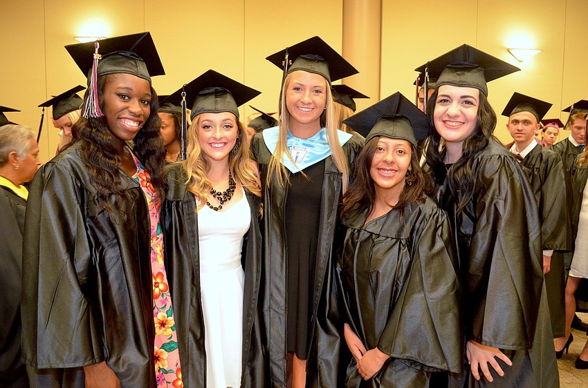 Carlissa McFarland, Jessica McKinon, Kendall McNab, Tylar McNeil and Cayla Miraglia say cheese.