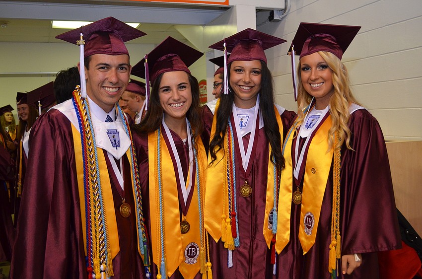 Jake Hurwitz, Stephanie Cricillo, Lindsy Maglich and India Pawlowska each gave salutations during the commencement ceremony.