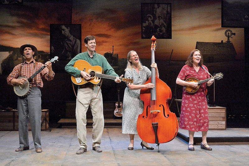 David Finch, David M. Lutken, Helen Jean Russell and Darcie Deaville in Asolo Rep's production of "Woody Sez: The Life and Music of Woody Guthrie." Photo by Gary W. Sweetman.