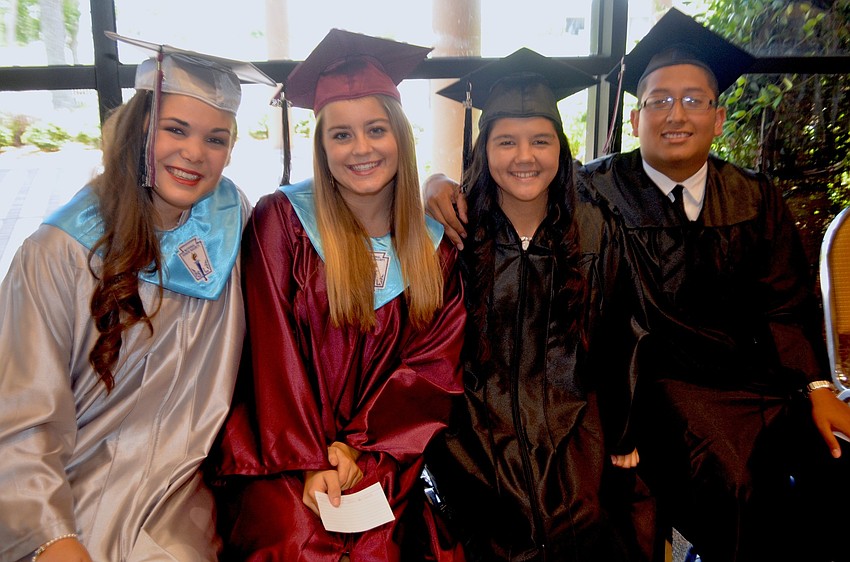 Ella Biggins, Emma Slotabec, Brittany Cole and David Espinal all presented speeches or welcome presentations at the ceremony.