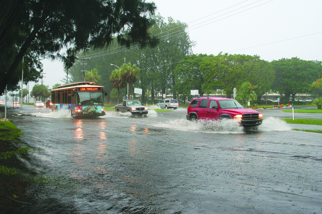File photoTropical Storm Debby brought flooding to St. Armands Circle and several areas of Longboat Key in June 2012.