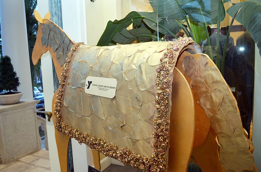 Debbie Dannheisser created gold horses to be used for Going for the Gold’s road to the derby campaign.