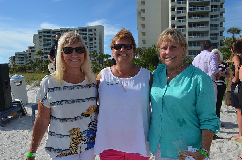 Anna Maria Island Chamber President Mary Ann Brockman, Siesta Key Chamber Executive Director Debra Lynn and Longboat Key Chamber President Gail Loefgren