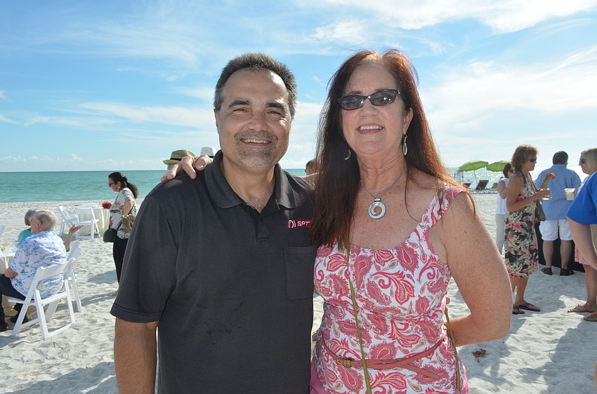 Bill Konkol, of SPT, and Wendy Webb, of AMI Communications