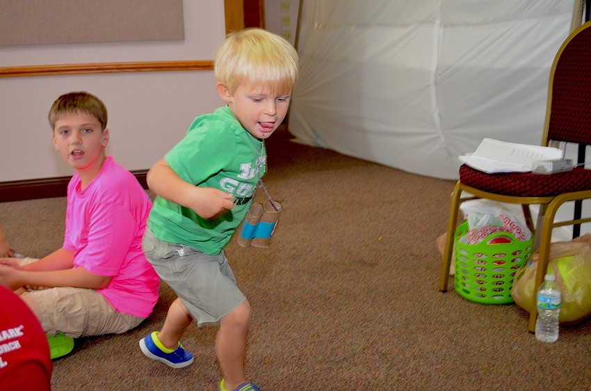 Everett West chases after other campers.