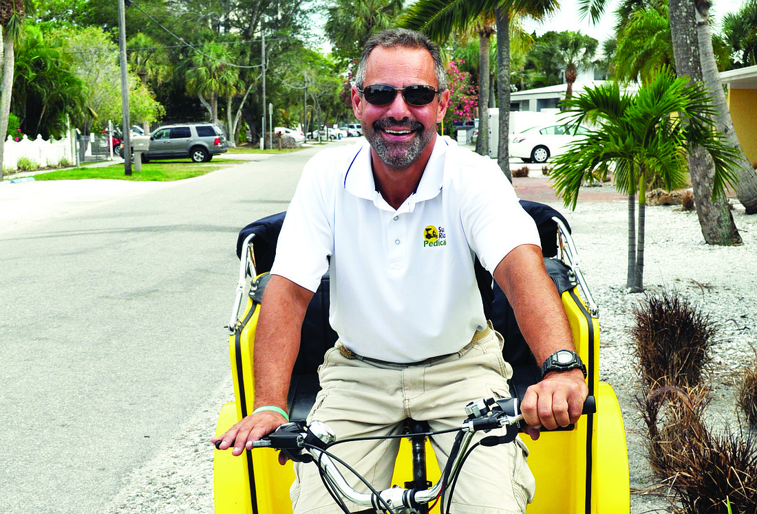 Glen Cappetta owns Sun Ride Pedicab on Siesta Key. File photo