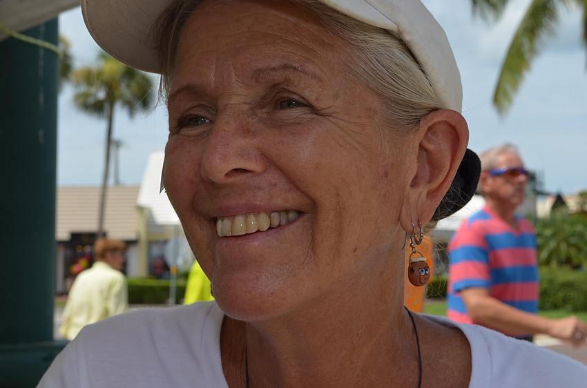 Paula Knudsen shows off her own creations called Frumples.