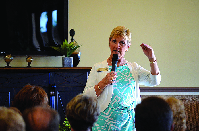 Manatee County Commissioner Vanessa Baugh speaks at a town hall meeting in June 2014. File photo.
