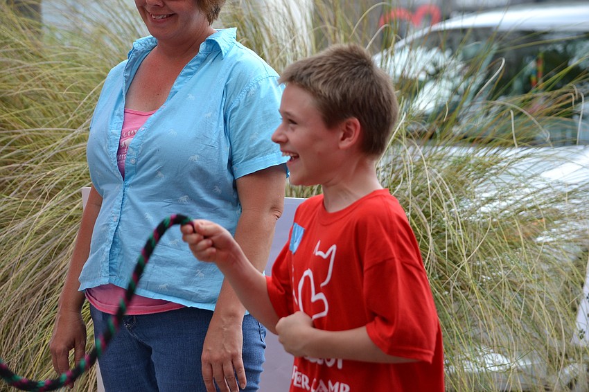 Tyler Veon takes his turn to hold the reins.