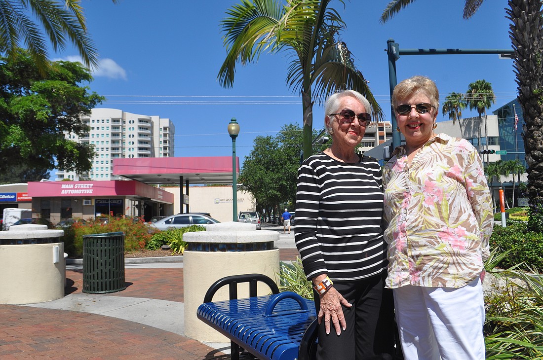 Residents Barbara Campo and Jude Levy are working to unite residents concerned about the disappearance of trees from Sarasota's streets, neighborhoods and parks â€” including Links Plaza, where black olive trees were removed earlier this year.